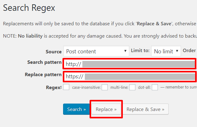 Search Regexの設定2